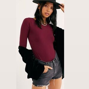 NWOT Free People Crew Love Bodysuit Size M/L